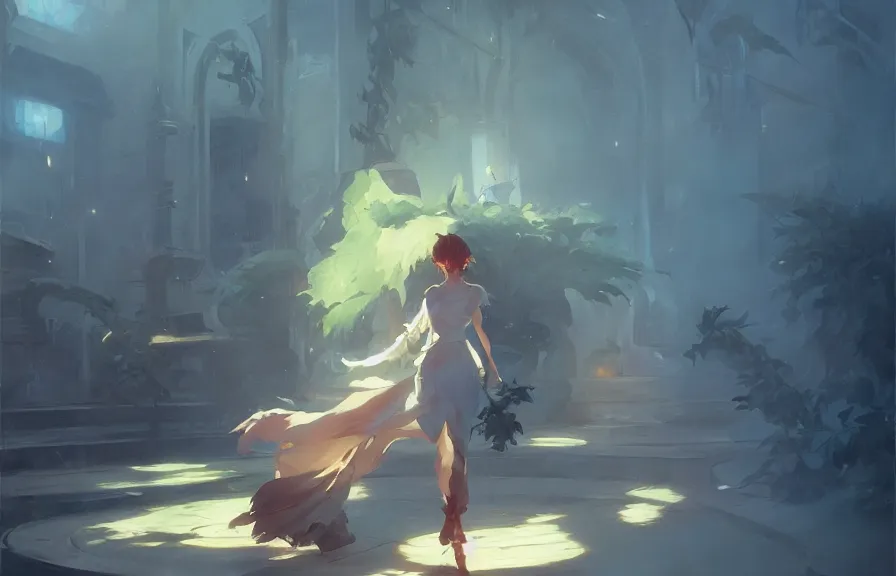 Prompt: greg manchess concept art of a the winding flower, key visual, ambient lighting, highly detailed, digital painting, artstation, concept art, sharp focus, by makoto shinkai and akihiko yoshida and hidari and wlop and greg rutkowski