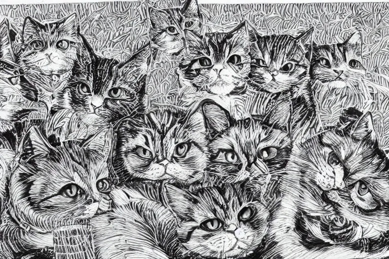 Prompt: https://cdn.discordapp.com/attachments/1005626867501502535/1006095639618261153/detailed_intricate_ink_illustration_a_group_of_cat_playing_in_a_garden_of_flowers_a_mix_media_painting_by_Natalia_Goncharova_laurel_burch_cluttered__-n_4_-i_-S_1355577096_ts-1659942292_idx-2.png