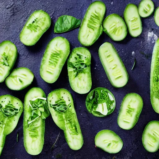 Prompt: elon musk made out of cucumbers and salad