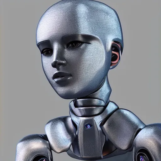 Prompt: a beautiful young male humanoid robot made of bismuth, unreal engine 5 digital art