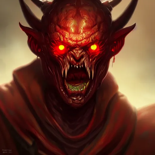 Image similar to Kitava insatiable hunger, path of exile, demon, artstation, concept art, digital painting, highly detailed, portrait