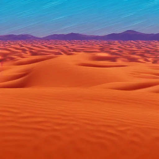 Image similar to endless desert, digital art, devinart, golden hour,