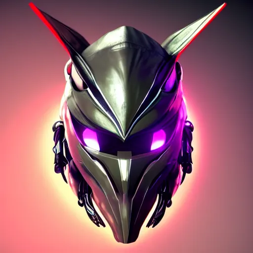 Image similar to bust shot of a cute stunning robot anthropomorphic female dragon, with sleek silver armor, a black OLED visor over the eyes, highly detailed digital art, furry art, anthro art, sci fi, warframe art, destiny art, high quality, 3D realistic, Furaffinity, Deviantart