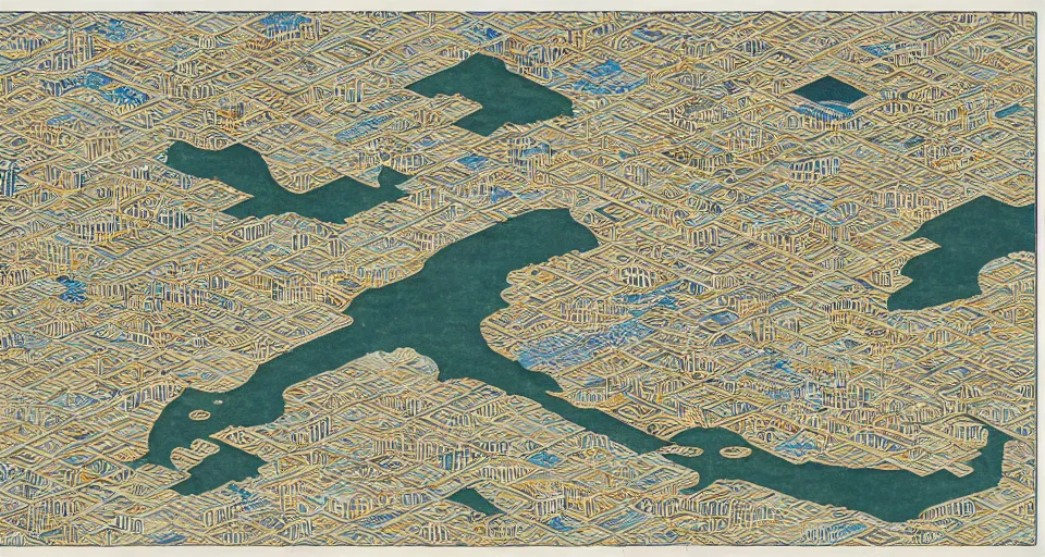 Prompt: 3 d isometric miniature map of an island dashboard with time series charts, pie plots and other modern graphics, with small creatures on it. monografia by diego rivera and egon schiele. hyperdetailed.