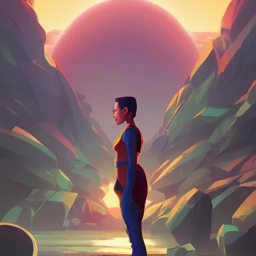 Image similar to hero world the day the earth stood still 1 9 5 1, behance hd by jesper ejsing, by rhads, makoto shinkai and lois van baarle, ilya kuvshinov, rossdraws global illumination