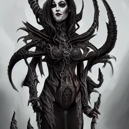 Prompt: queen of darkness, highly detailed, full body, artstation, digital painting, concept art, smooth, sharp focus, illustration, HD