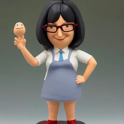 Prompt: Tina Belcher figure Made of clay