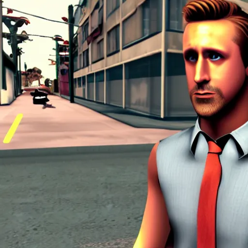 Image similar to screenshot of ryan gosling in gmod