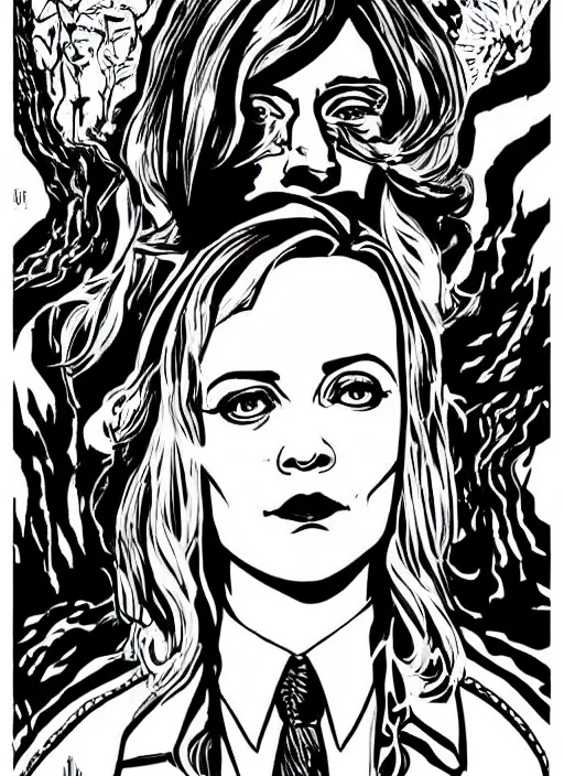 Image similar to twin peaks movie poster art by becky cloonan