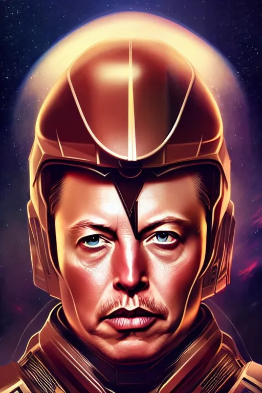 Image similar to imperial portrait of elon musk, highly detailed, dune, harkonnen, sharp focus art by artgerm