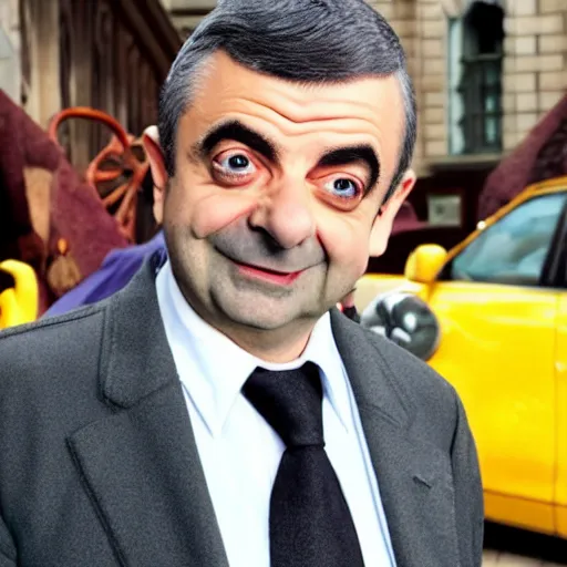 Image similar to Rowan Atkinson as Gru in Despicable me