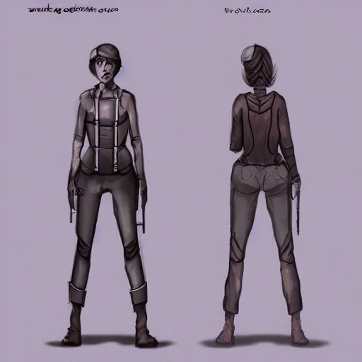 Image similar to dystopian woman character concept art