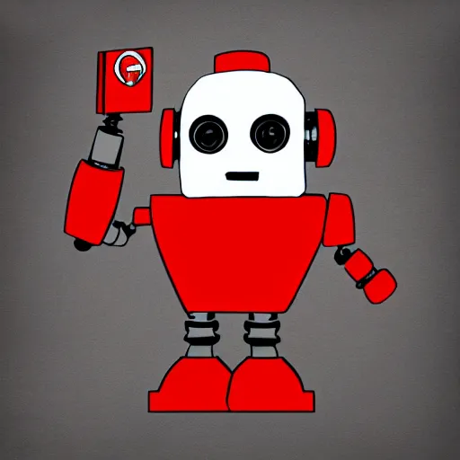 Prompt: cute communist robot