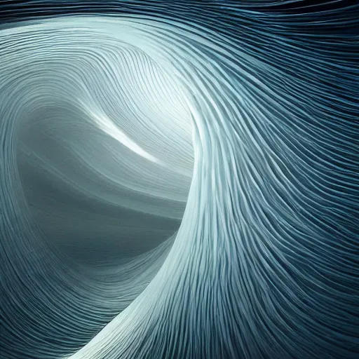 Image similar to hyperrealistic image of uniform laminar flow vortex shredding, by thomas eakes & xiang duan & mike judge, perfect symmetry, dim volumetric lighting, photorealistic, 8 k octane beautifully detailed render, post - processing, extremely hyper - detailed, intricate, epic composition, cinematic lighting, masterpiece, trending on artstation, incredibly detailed, stunning,