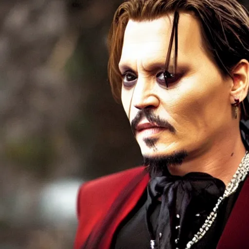 Image similar to johnny depp as a vampire, true blood