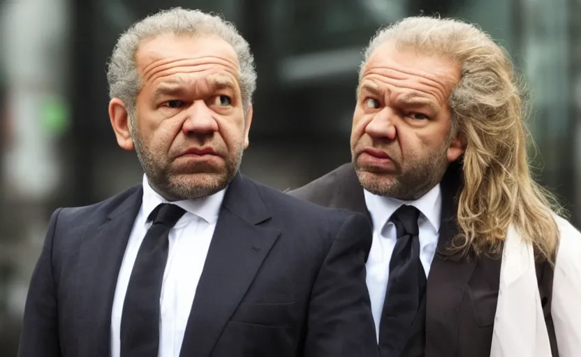 Prompt: alan sugar dream sequence. the apprentice. running. confusing