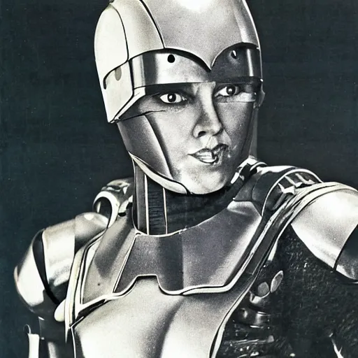 Image similar to dixie d'amelio as robot warrior