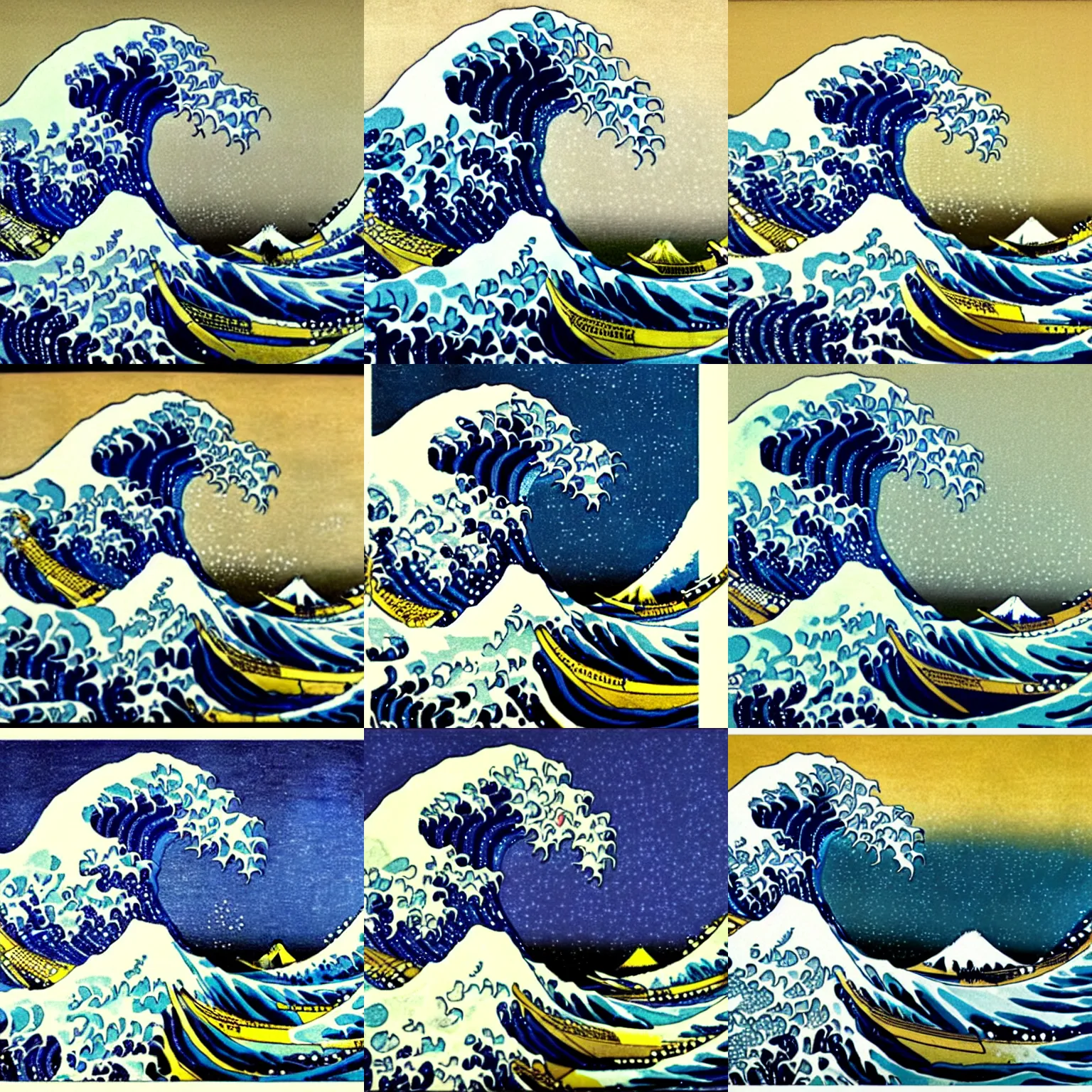 Prompt: The Great Wave off Kanagawa by Vincent van Gogh