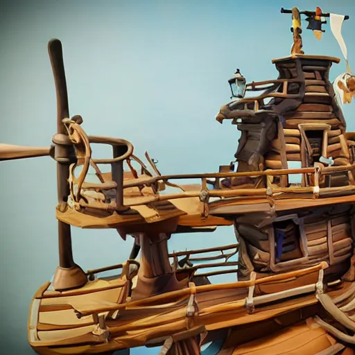 Prompt: sea of thieves architecture miniatures