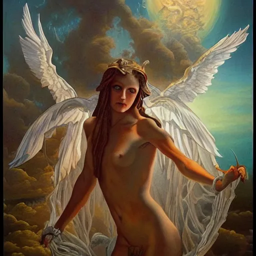 Image similar to an amazing masterpiece of art by gerald brom 👼 🌥️