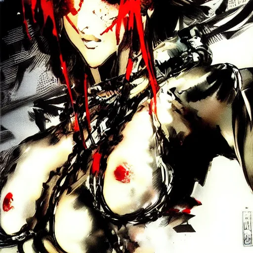 Image similar to 🌶 🥔 👹 girl, yoji shinkawa