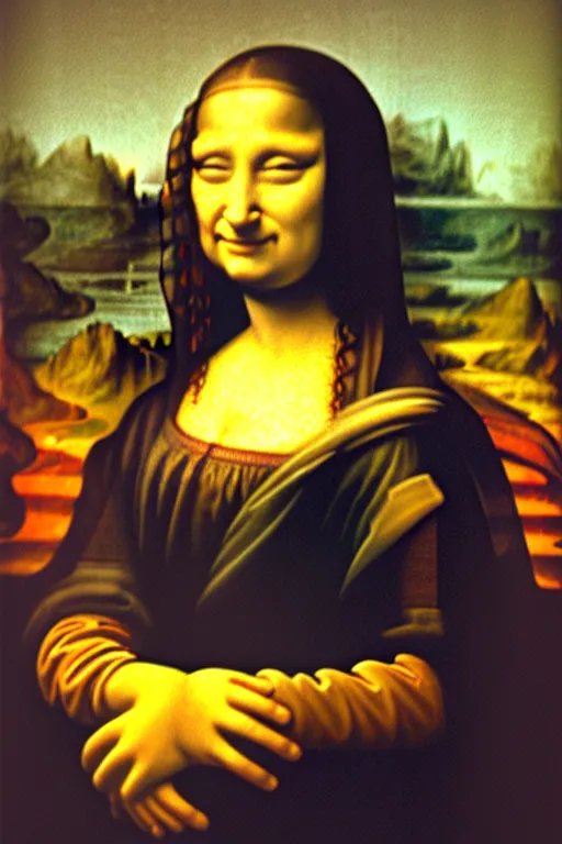 Prompt: Homer Simpson as Mona Lisa,