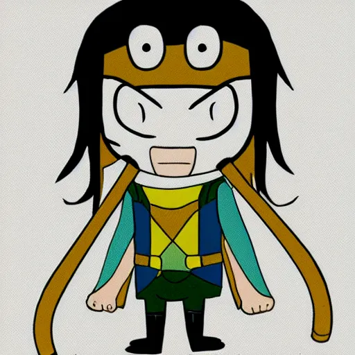 Image similar to loki drawn in style of adventure time