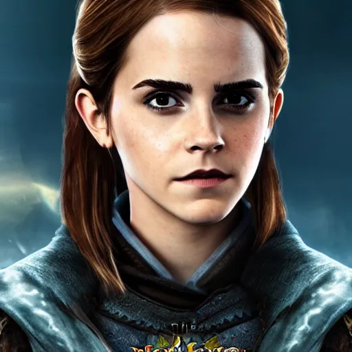 Prompt: emma watson in world of warcraft 4 k