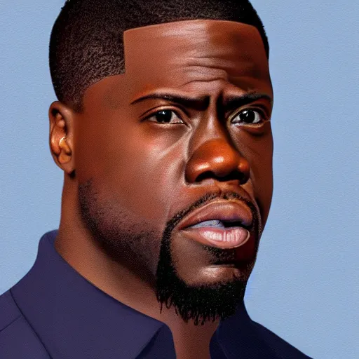 Image similar to kevin hart overweight, ultra realistic, detailed, prefect recreation, digital art,