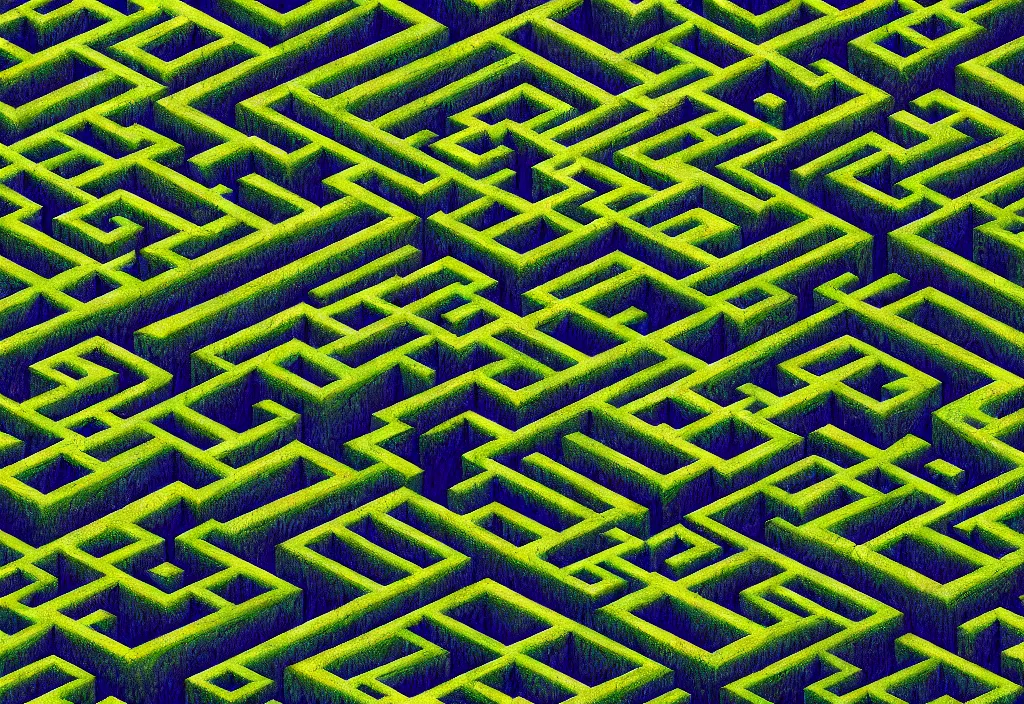 Prompt: hyper detailed 3d render like a Oil painting - an intricate beautiful hedge maze in the middle of a desolate desert, by Jacek Yerka, Mariusz Lewandowski, Houdini algorithmic generative render, Abstract brush strokes, Masterpiece, Edward Hopper and James Gilleard, Zdzislaw Beksinski, Mark Ryden, Wolfgang Lettl, hints of Yayoi Kasuma, octane render, 8k