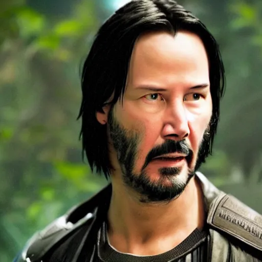 Image similar to Keanu Reeves As Avatar 4K quality super realistic