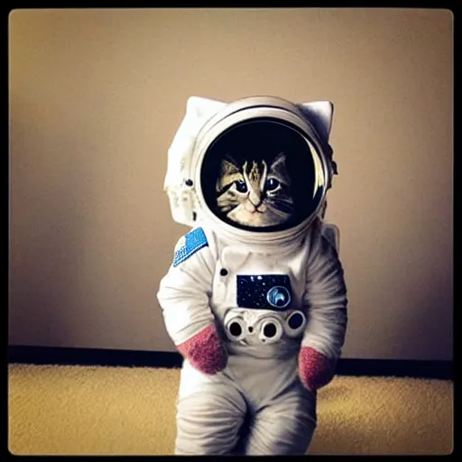 Prompt: cute kitty astronaut