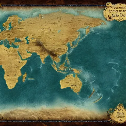 Image similar to fantasy world map, continents.