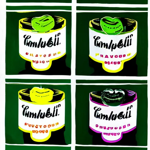 Prompt: andy warhol kiwifruit