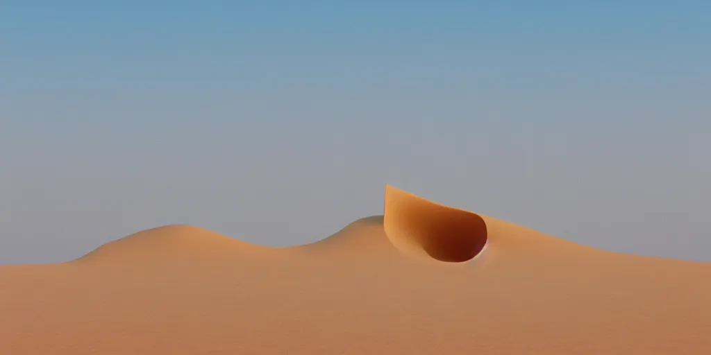 Image similar to real white honeycomb organic building sitting on the dune desert, film still from the movie directed by denis villeneuve aesthetic with art direction by zdzisław beksinski, telephoto lens, shallow depth of field