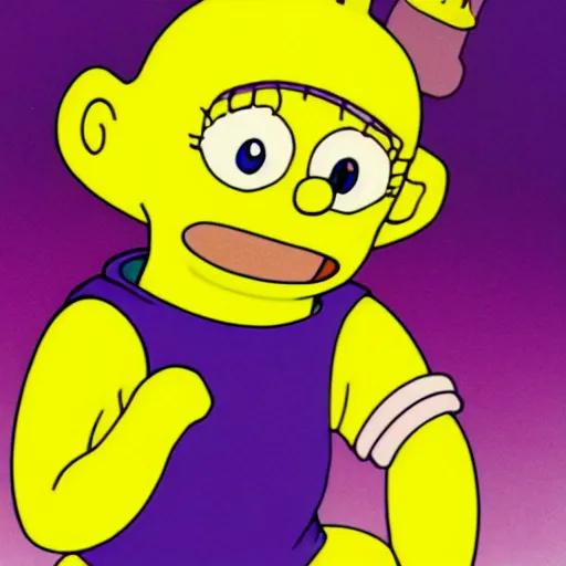 Image similar to teletubbie bart simpson