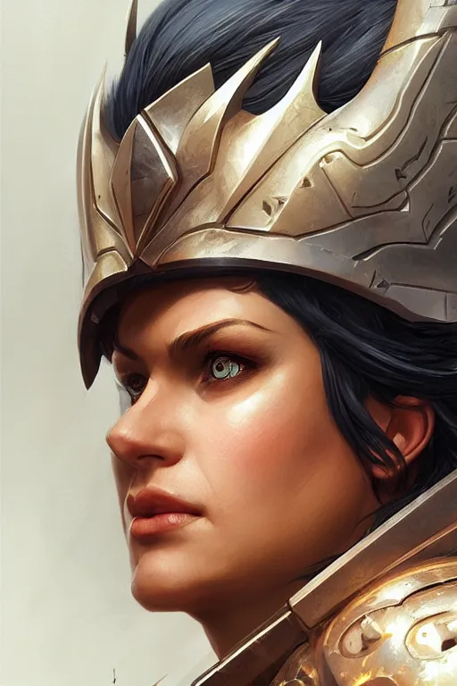 Image similar to amazon valkyrie athena, d & d, fantasy, portrait, highly detailed, headshot, digital painting, trending on artstation, concept art, sharp focus, illustration, art by artgerm and greg rutkowski and magali villeneuve