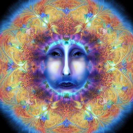 Image similar to transcendent fractal face