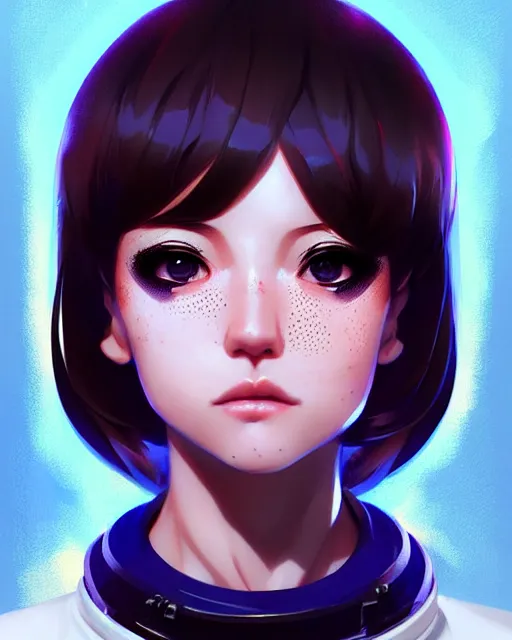 Image similar to portrait Anime space cadet John Albert anime cute-fine-face, pretty face, realistic shaded Perfect face, fine details. Anime. realistic shaded lighting by Ilya Kuvshinov Giuseppe Dangelico Pino and Michael Garmash and Rob Rey, IAMAG premiere, aaaa achievement collection, elegant freckles, fabulous