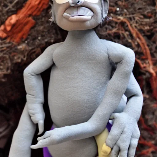 Prompt: Sloth from The Goonies claymation
