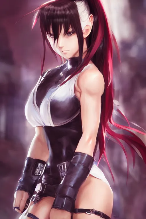 Prompt: an anime portrait of tifa lockhart, by stanley artgerm lau, wlop, rossdraws, james jean, andrei riabovitchev, marc simonetti, and sakimichan, trending on artstation