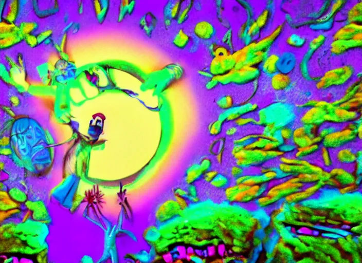 Prompt: ! dream a still image from a psychedelic underground claymation movie by bruce bickford, technicolor 4 k