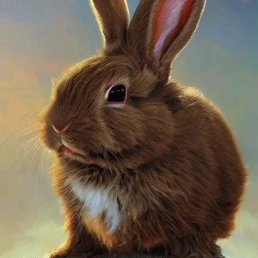 Image similar to Brown dwarf bunny rabbit with white nose as a fantasy D&D character, portrait art by Donato Giancola and James Gurney, digital art, trending on artstation