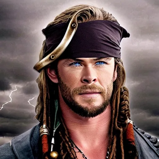 Image similar to chris hemsworth as a pirate