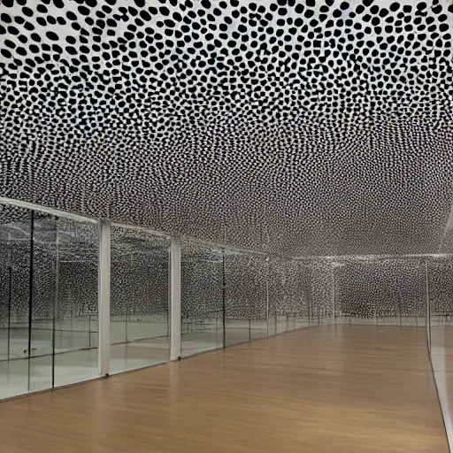 Image similar to installation by yayoi kusama