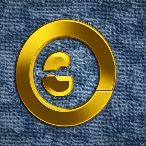 Prompt: classic g logo, golden render, dark blue background