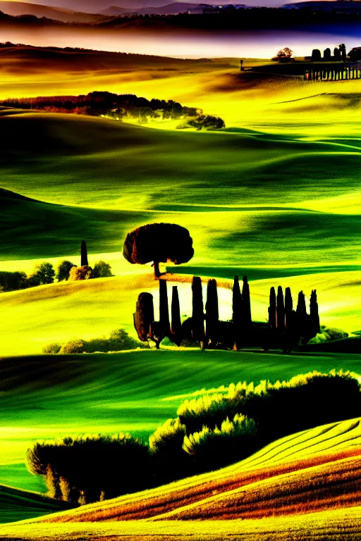 Prompt: the landscape photography in italy tuscany, realistic, ultrafine detailed, national geographic, 8 k.