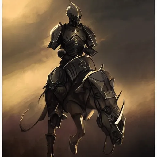 Prompt: a full armored knight, art by charlie bowater