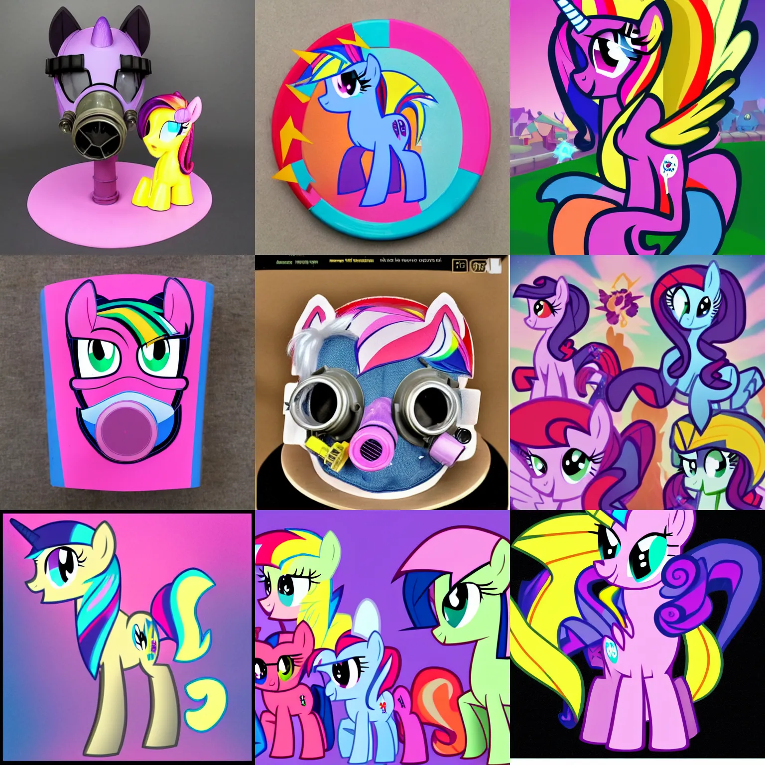 Image similar to my little pony gas mask