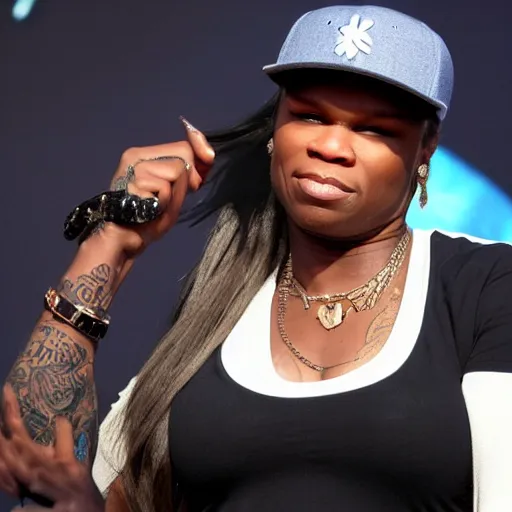 Image similar to female 50cent, photo
